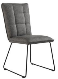Panel Back - Chair with Angled Legs - Grey - CH17-GR