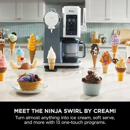 Ninja - Swirl by CREAMi - 13-in-1 - Soft Serve and Ice Cream Maker - NC701UK